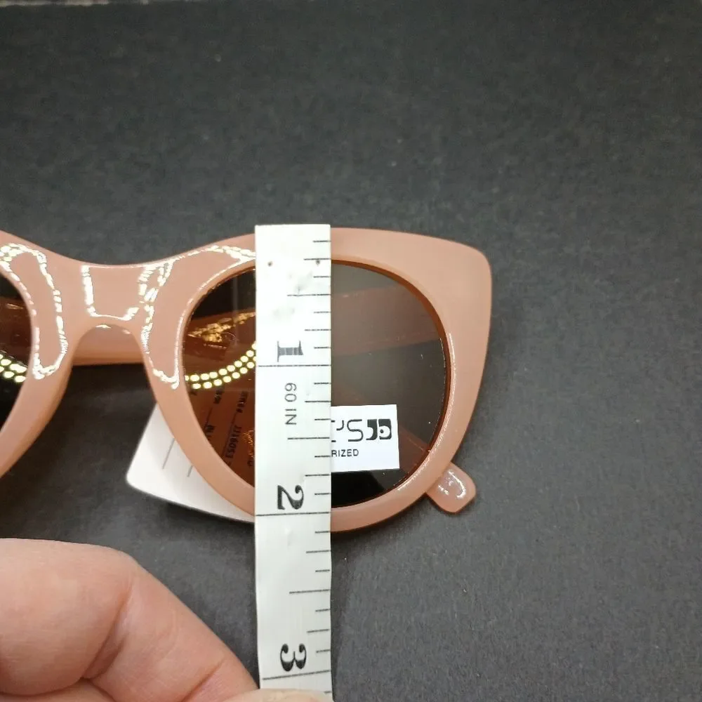 Rose Colored Lenses cat eye polarized sunglasses with case